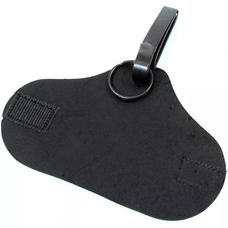 Zak Tool ZAK-87 Key Silencer for ZAK-55 in black, second angle showing leather wrap