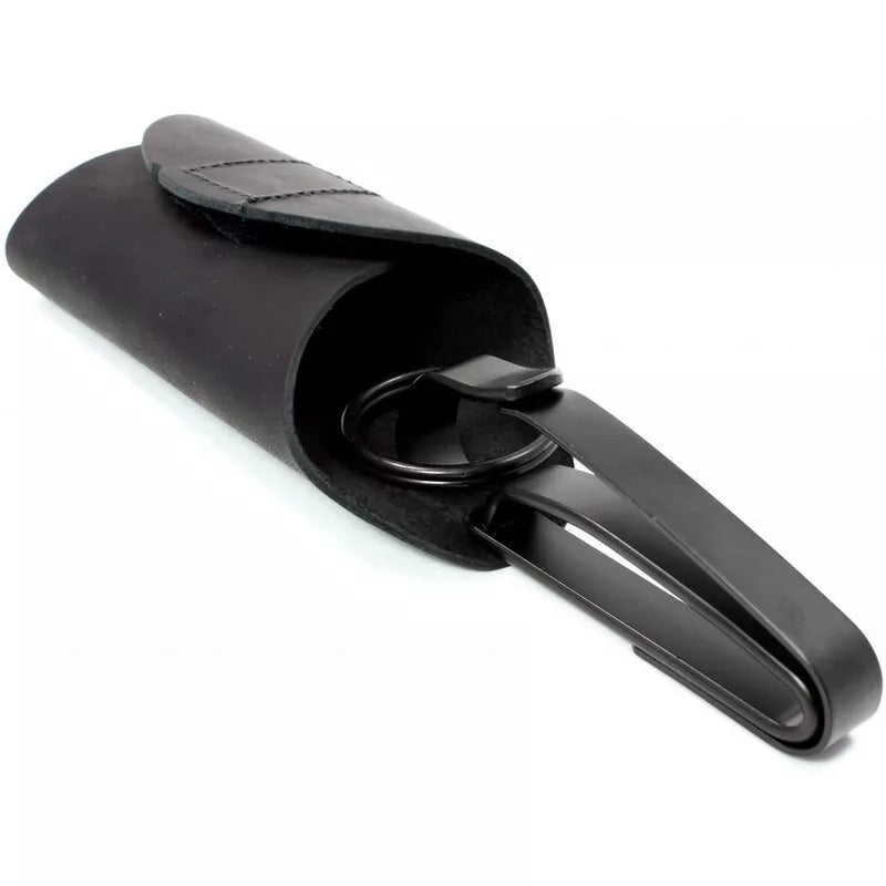 Zak Tool ZAK-87 Key Silencer for ZAK-55 in black, side view of leather silencer profile