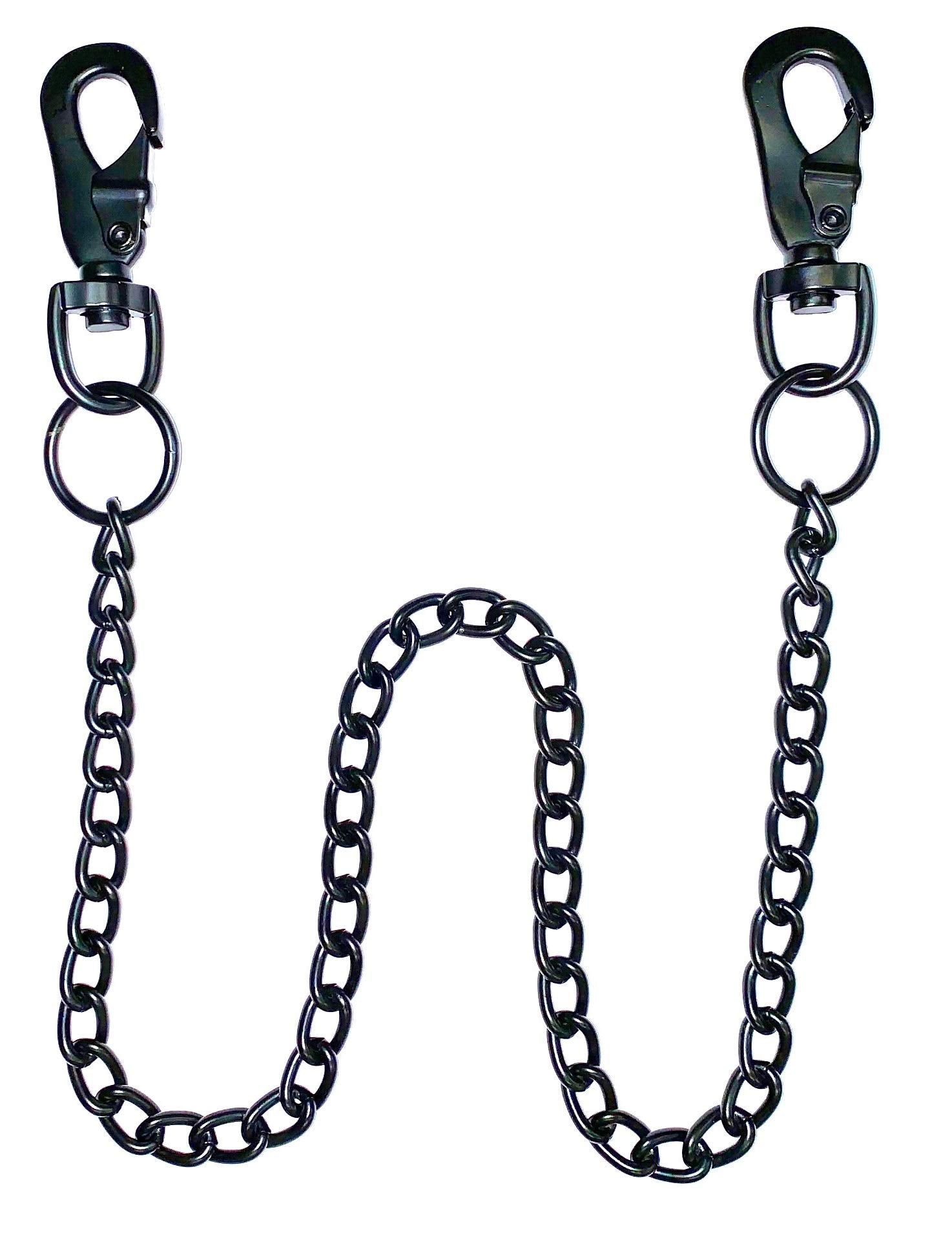 Zak Tool ZT62-BLK black corrections key ring chain stretched to full 30-inch length with end clasp