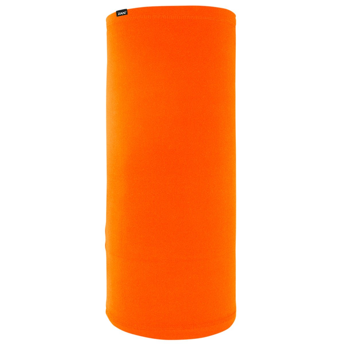 Bright orange Zan Headgear Motley Tube, versatile fleece-lined headgear for warmth and comfort in cold climates.