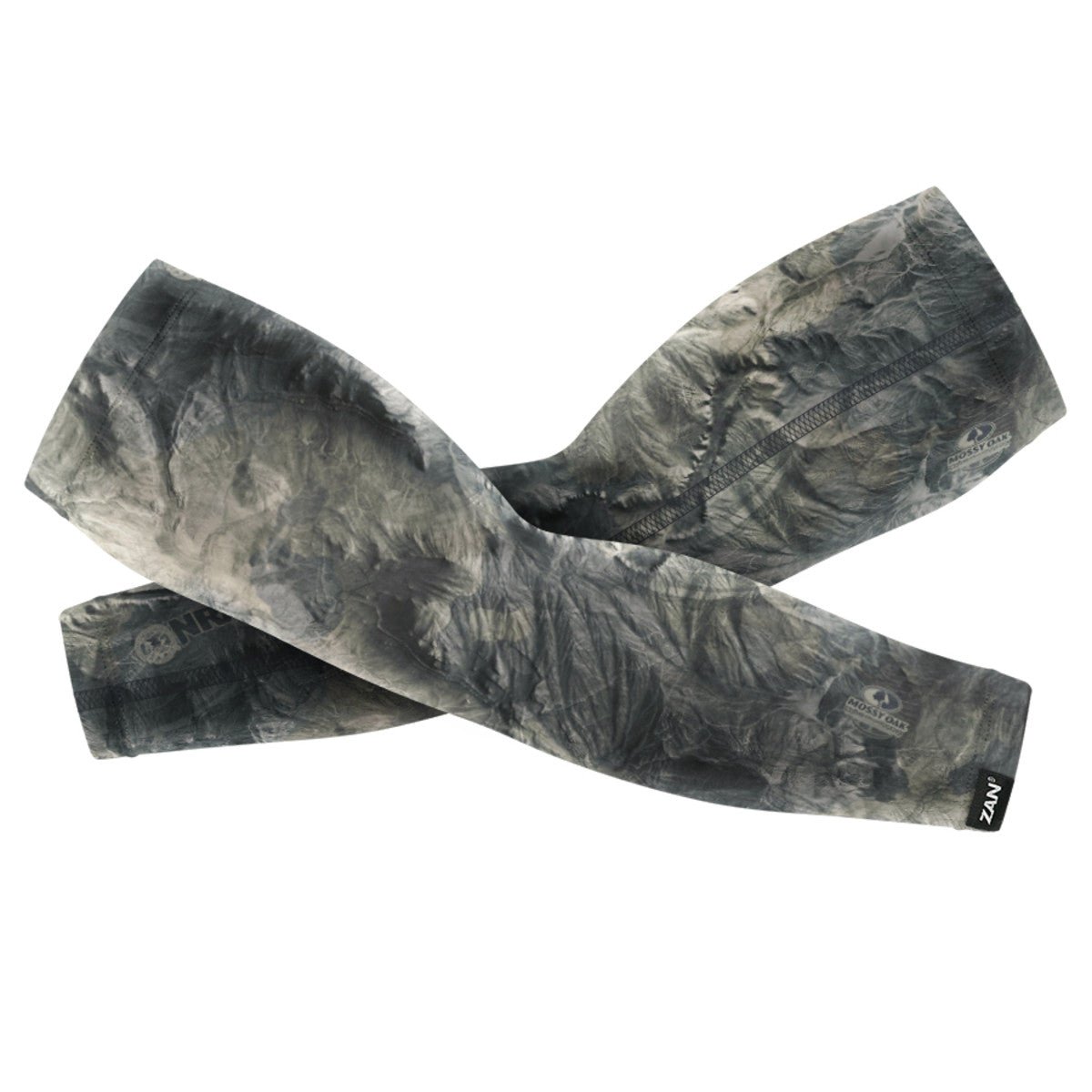 Zan Headgear SportFlex Series Arm Sleeve in camouflage design, lightweight, machine washable, offers 50+ UV protection.