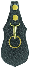 Hero's Pride AirTek Single Scabbard Key Holder with Metal Clip - Basket Weave, Brass