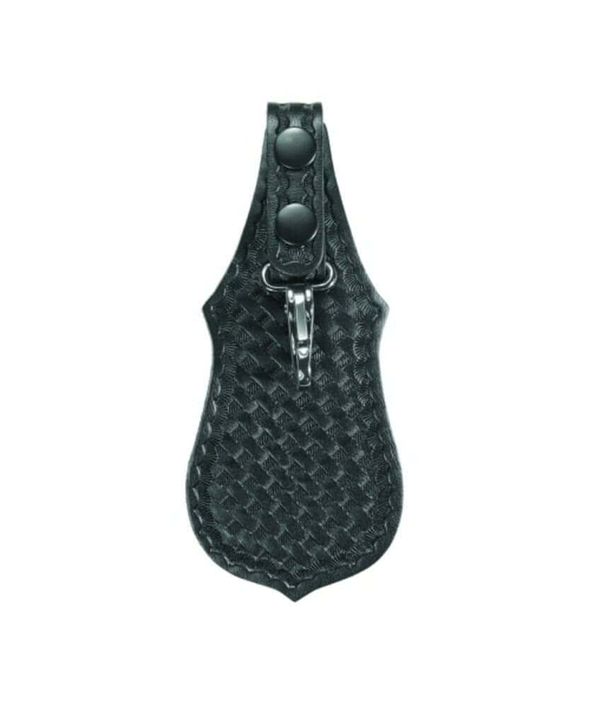 Hero's Pride AirTek Single Scabbard Key Holder with Metal Clip - Basket Weave, Black