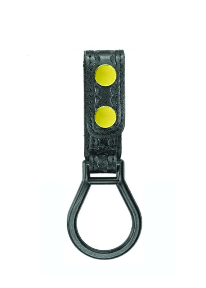 Hero's Pride AirTek D-Cell Ring Flashlight Holder with Plastic Holder - Basket Weave, Brass