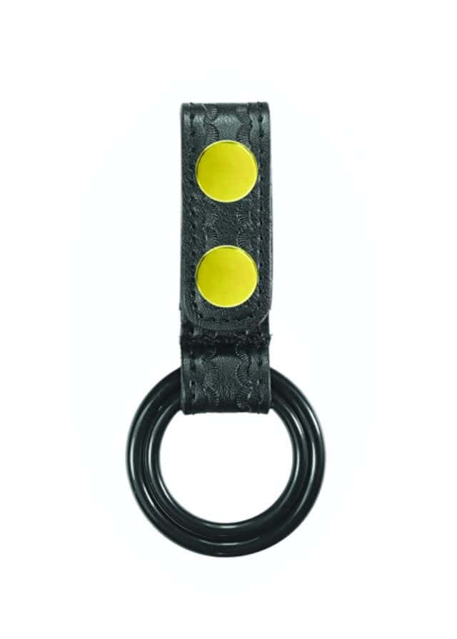 Hero's Pride AirTek C/D-Cell Dual Ring Flashlight Holder with Plastic Rings - Basket Weave, Brass