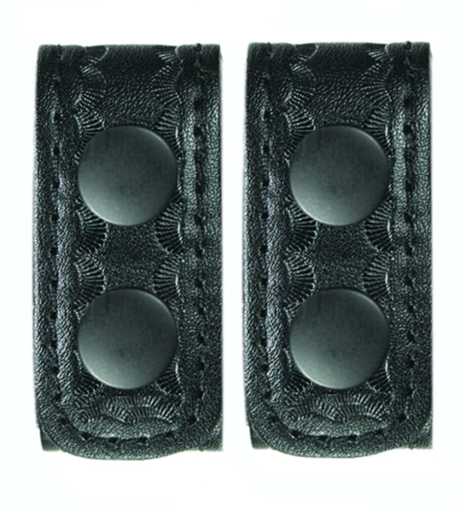 Hero's Pride AirTek Deluxe Belt Keepers 1 1/8'' - Fits 2.25'' Belt - 2 Pack - Basket Weave, Black