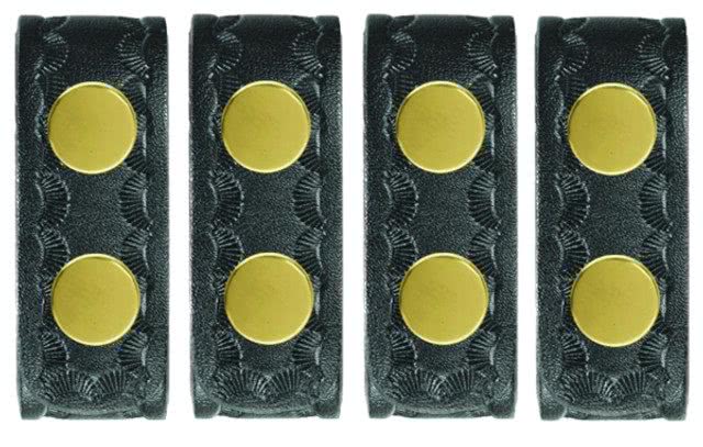 Hero's Pride AirTek Belt Keepers 15/16'' - Fits 2.25'' Belt - Basket Weave, Brass