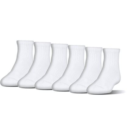 Under Armour UnisexCharged Cotton 2.0 Quarter Length Socks &#8211; 6-Pack - Clothing &amp; Accessories