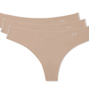 Under Armour Women's UA Pure Stretch Thong 3-Pack 1325615 - Nude, M