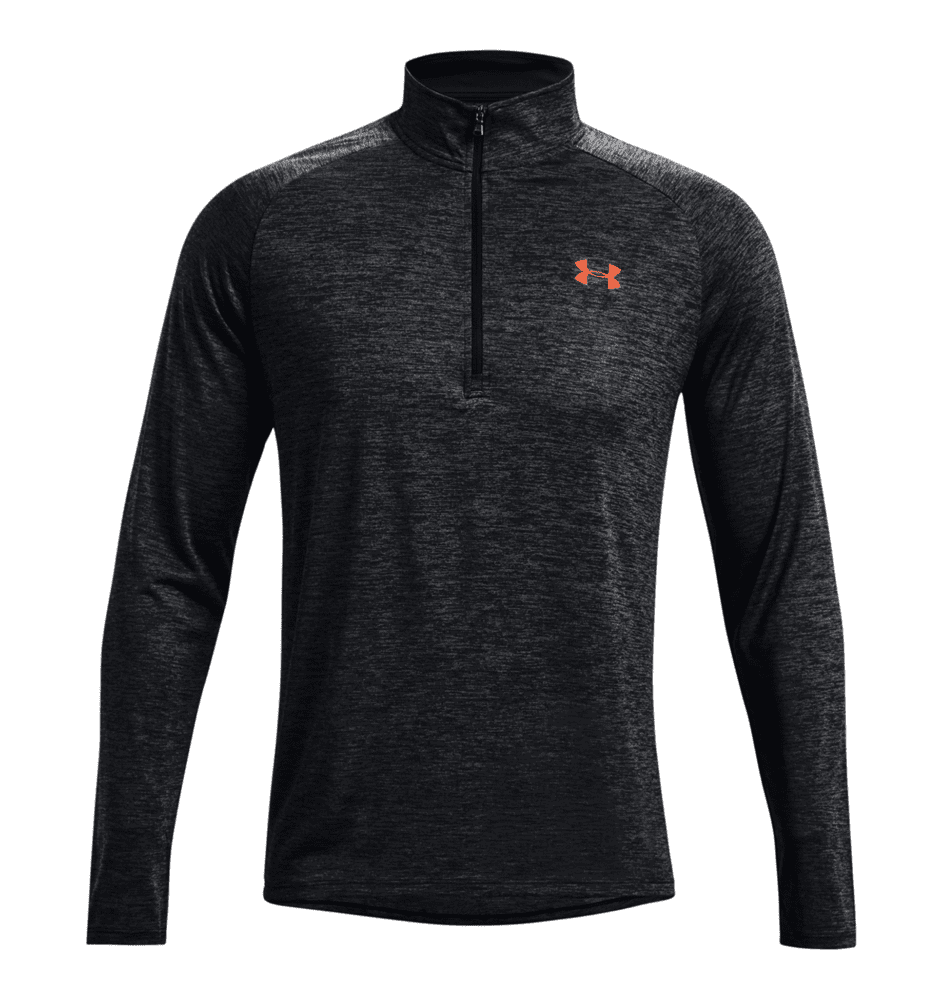 Under Armour UA Tech 1/2 Zip Long Sleeve 1328495 - Black/Orange, XL