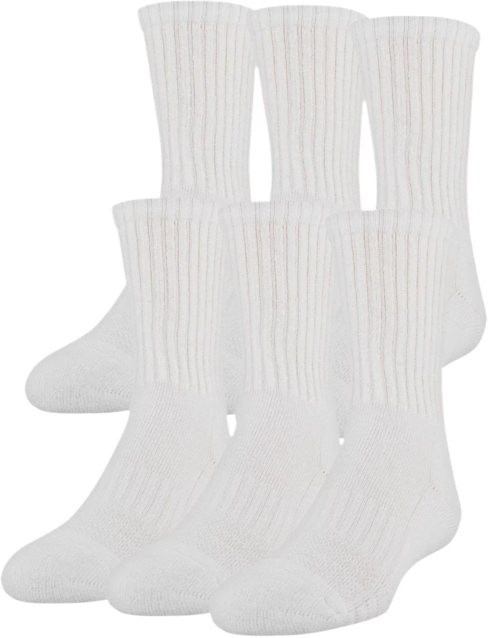 Under Armour Kids' UA Training Cotton Crew 6-Pack Socks 1346790 - Clothing &amp; Accessories