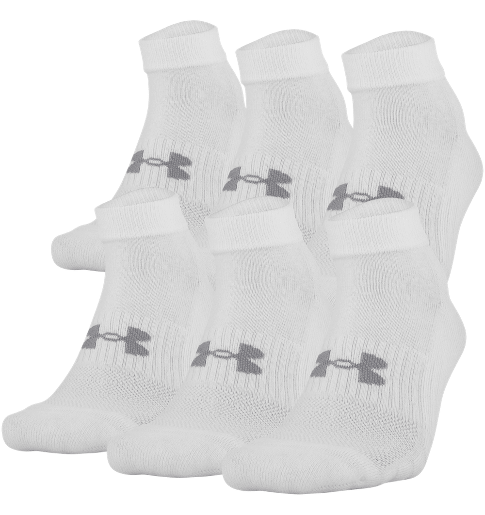 Under Armour Unisex UA Training Cotton Low Cut 6-Pack Socks 1346791 - Clothing &amp; Accessories