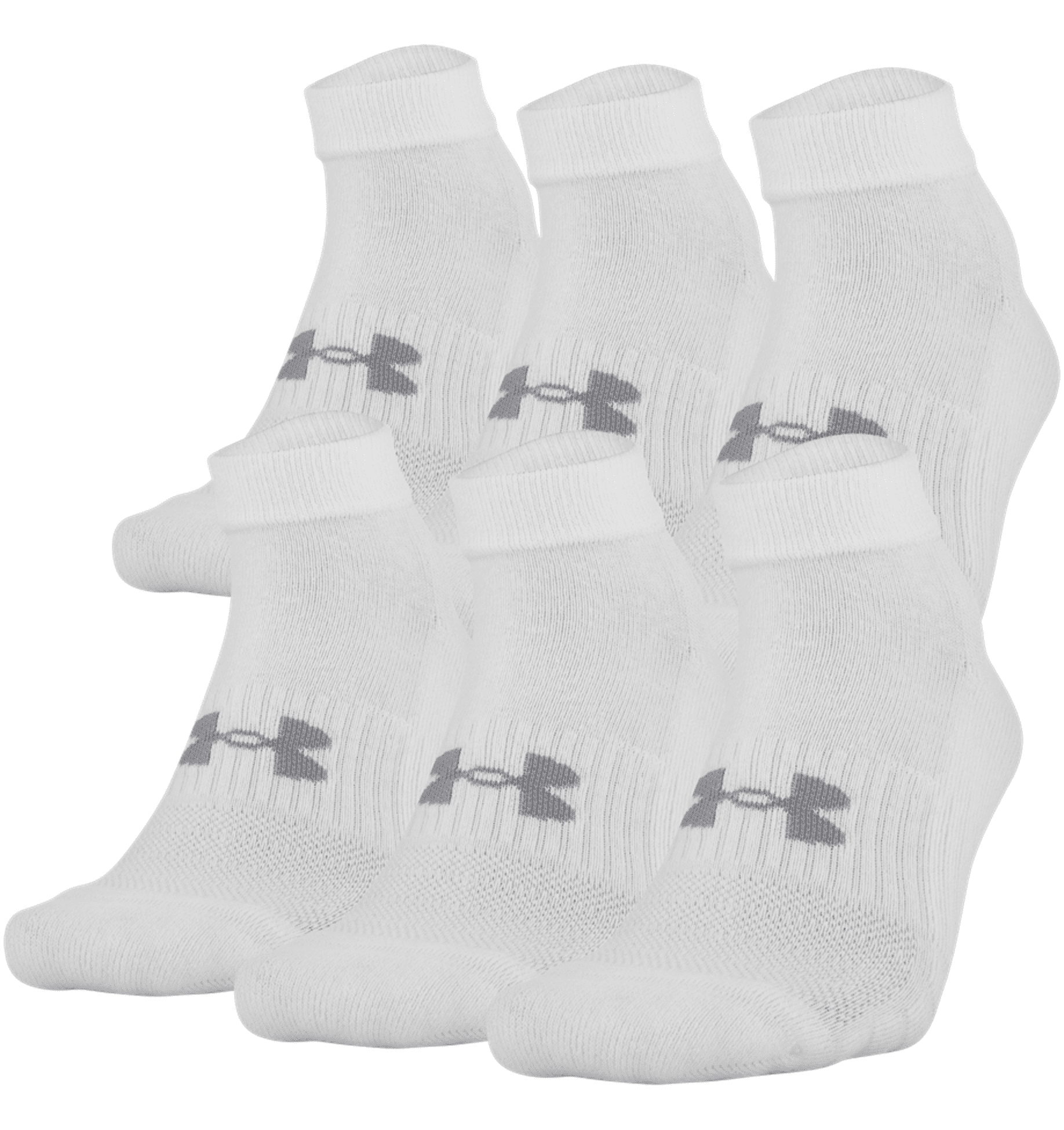 Under Armour Unisex UA Training Cotton Low Cut 6-Pack Socks 1346791 - Clothing &amp; Accessories