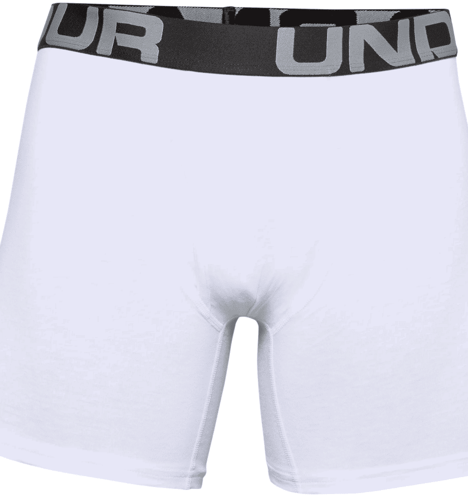 Under Armour Charged Cotton 6'' Boxerjock - 3-Pack 1363617 - White, S