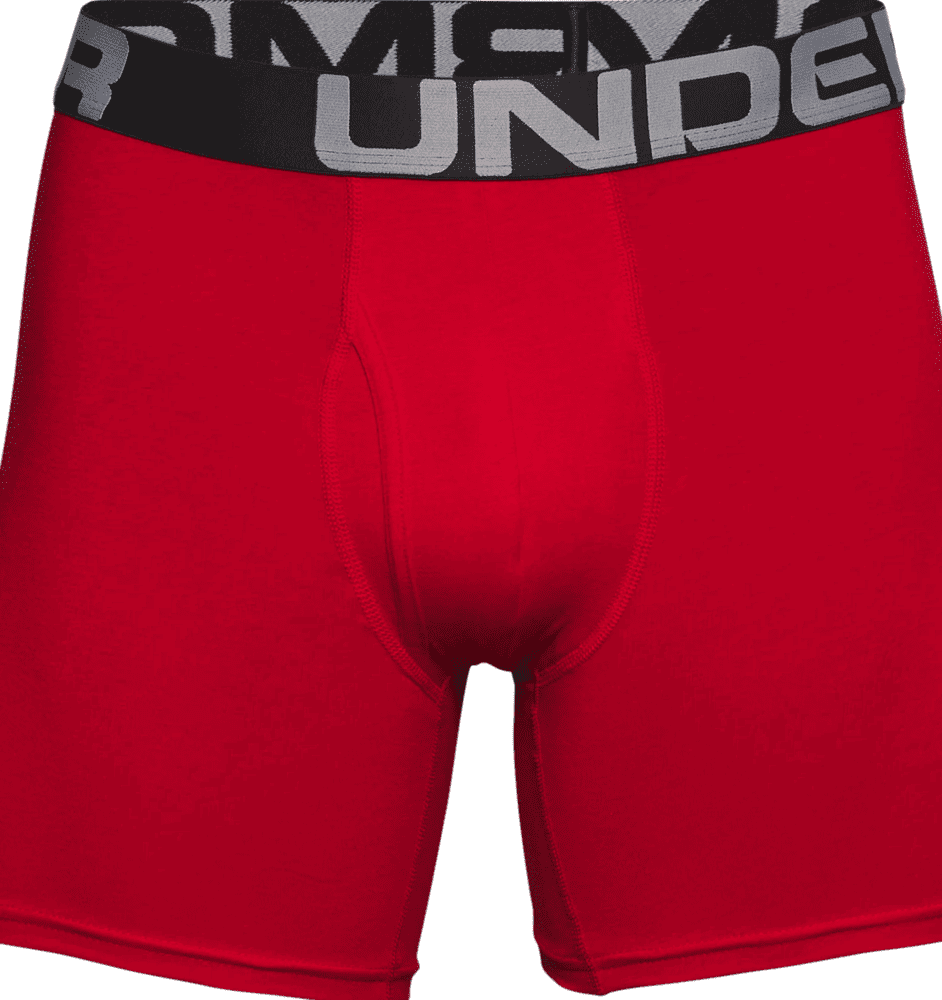 Under Armour Charged Cotton 6'' Boxerjock - 3-Pack 1363617 - Red, 4XL