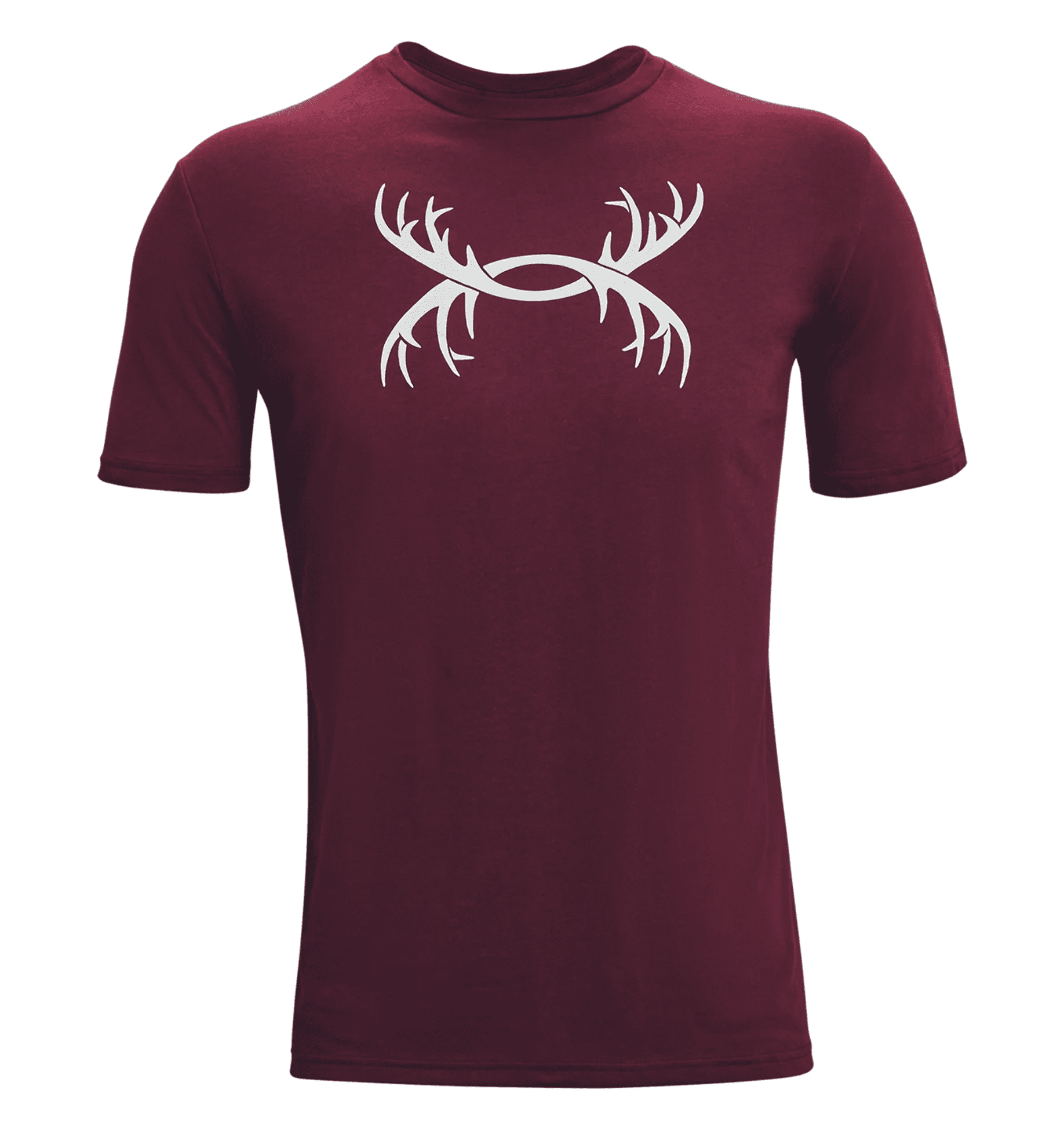 Under Armour UA Antler Logo T-Shirt - Dark Maroon, 5XL