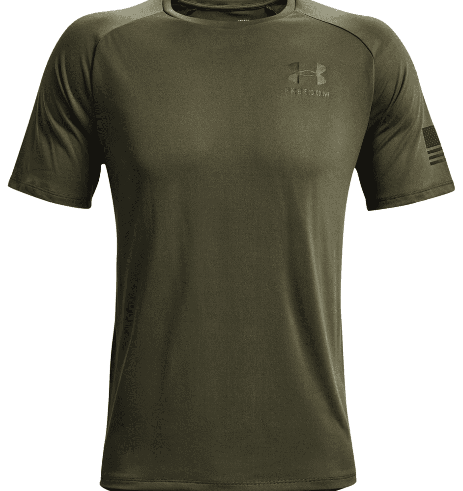 Under Armour Tech Freedom Short Sleeve T-Shirt - Marine OD Green, XL