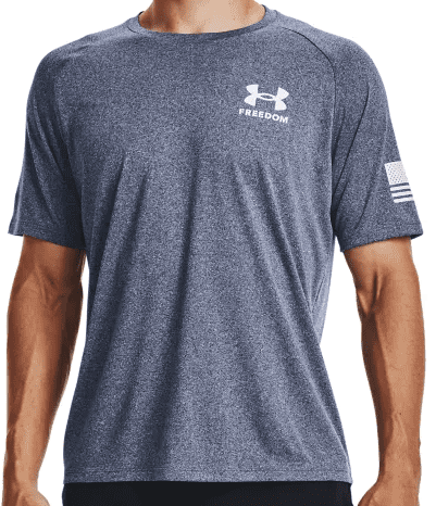 Under Armour Tech Freedom Short Sleeve T-Shirt - Academy Light Heather, 2XL
