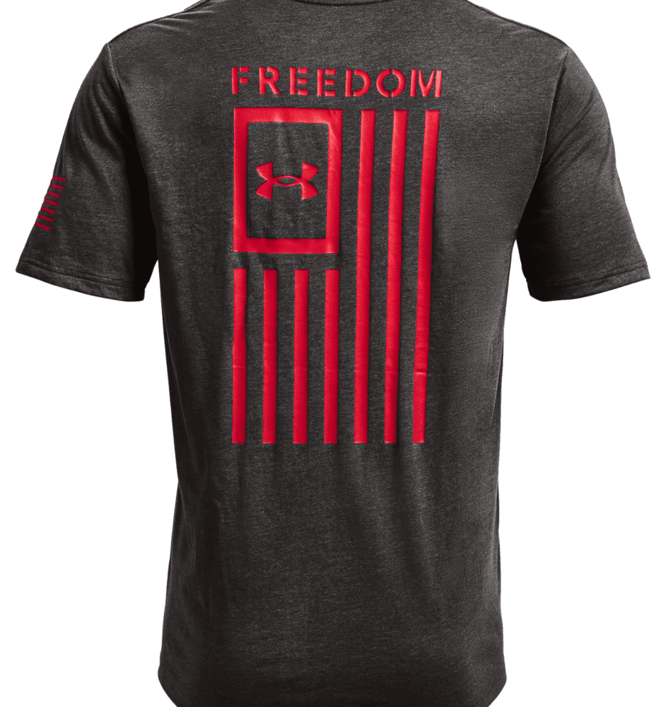 Under Armour Freedom Flag T-Shirt 1370810 - Charcoal Medium Heather, XL