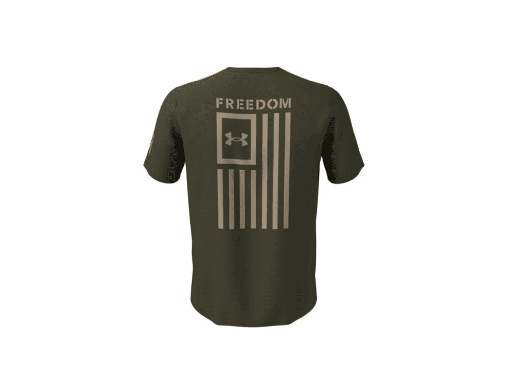 Under Armour Freedom Flag T-Shirt 1370810 - Green/Tan, XL