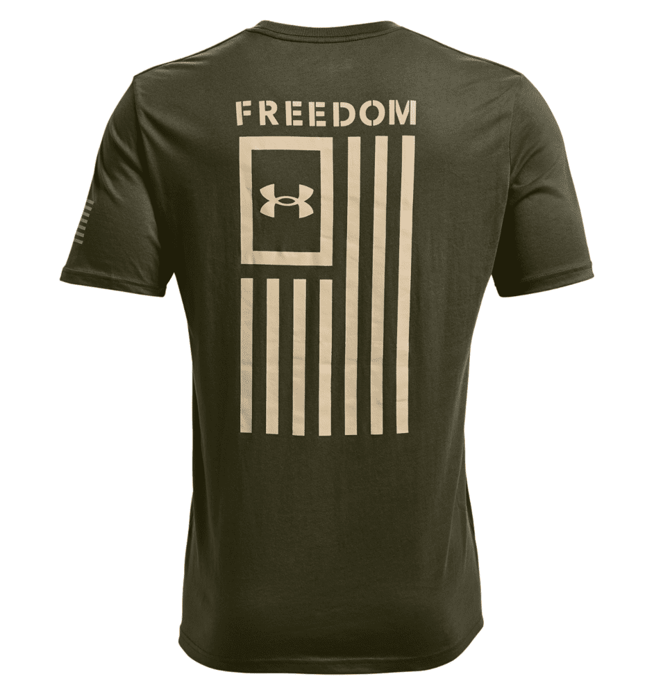 Under Armour Freedom Flag T-Shirt 1370810 - Green/Tan, XS