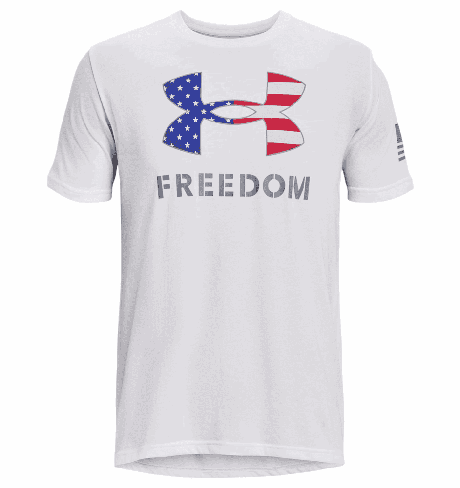 Under Armour Freedom Logo T-Shirt - White/Steel, S