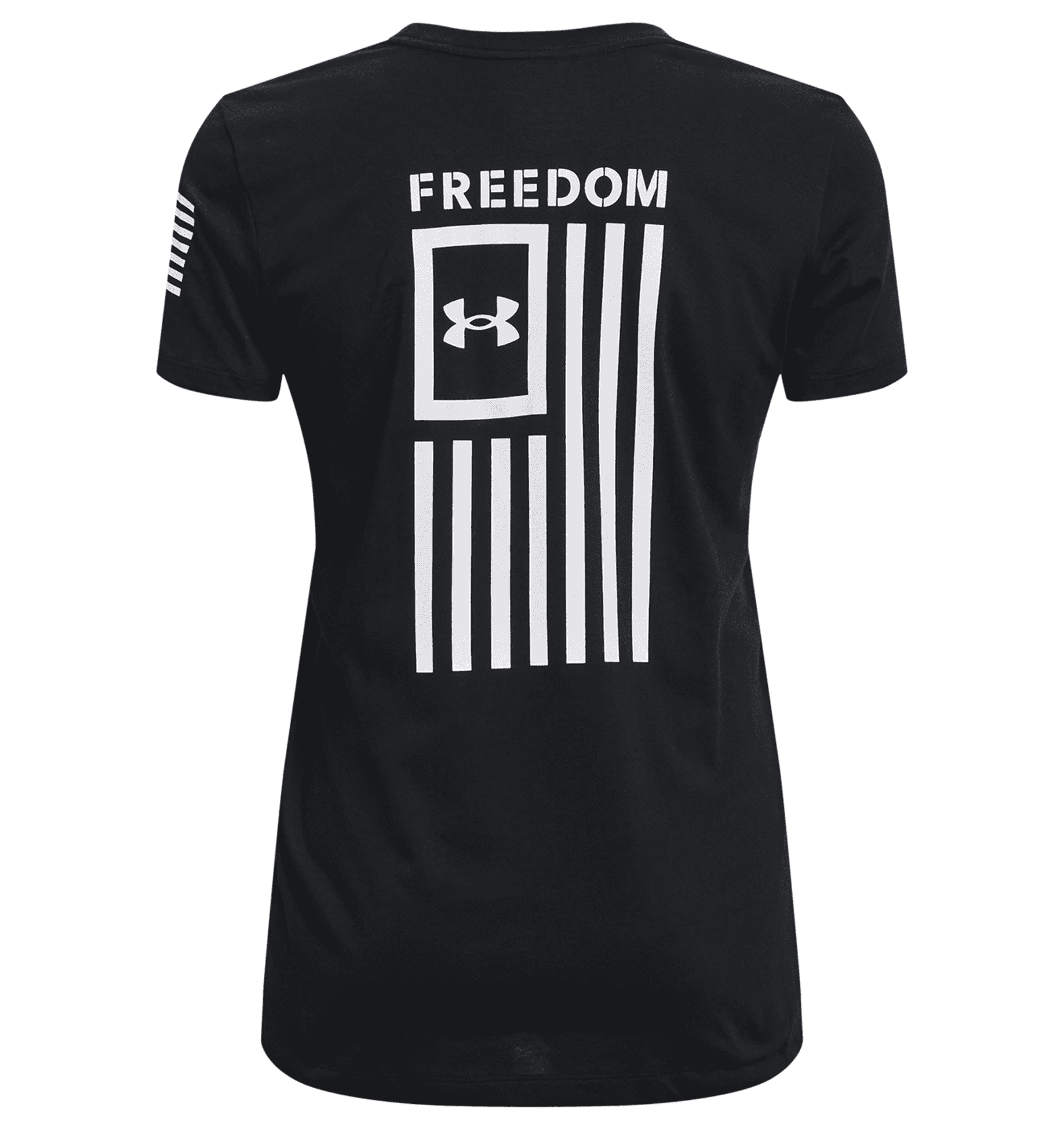 Under Armour Women's UA Freedom Flag T-Shirt 1370814 - Black, 2XL