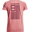 Under Armour Women's UA Freedom Flag T-Shirt 1370814 - Pink Clay, 2XL