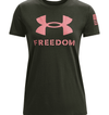 Under Armour Women's UA Freedom Logo T-Shirt 1370815 - Baroque Green, 2XL
