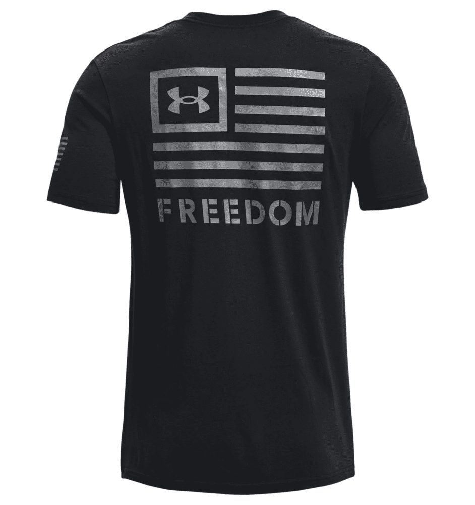 Under Armour Freedom Banner T-Shirt 1370818 - Black/Gray, 3XL