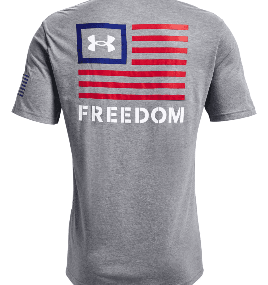 Under Armour Freedom Banner T-Shirt 1370818 - Gray/Blue, 3XL