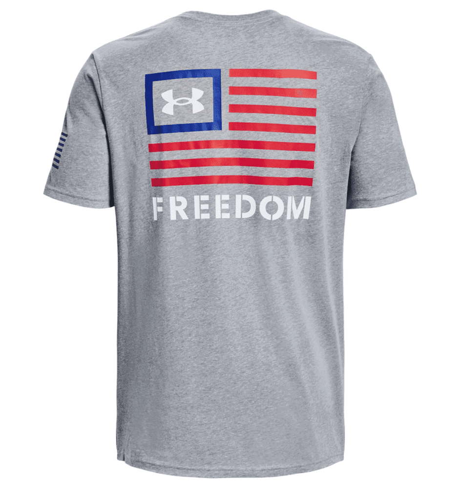 Under Armour Freedom Banner T-Shirt 1370818 - Steel Medium Heather, XL