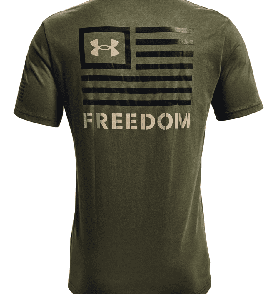 Under Armour Freedom Banner T-Shirt 1370818 - Marine OD Green/Black, L