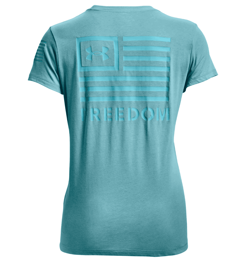 Under Armour Women's UA Freedom Banner T-Shirt - Cloudless Sky, XL