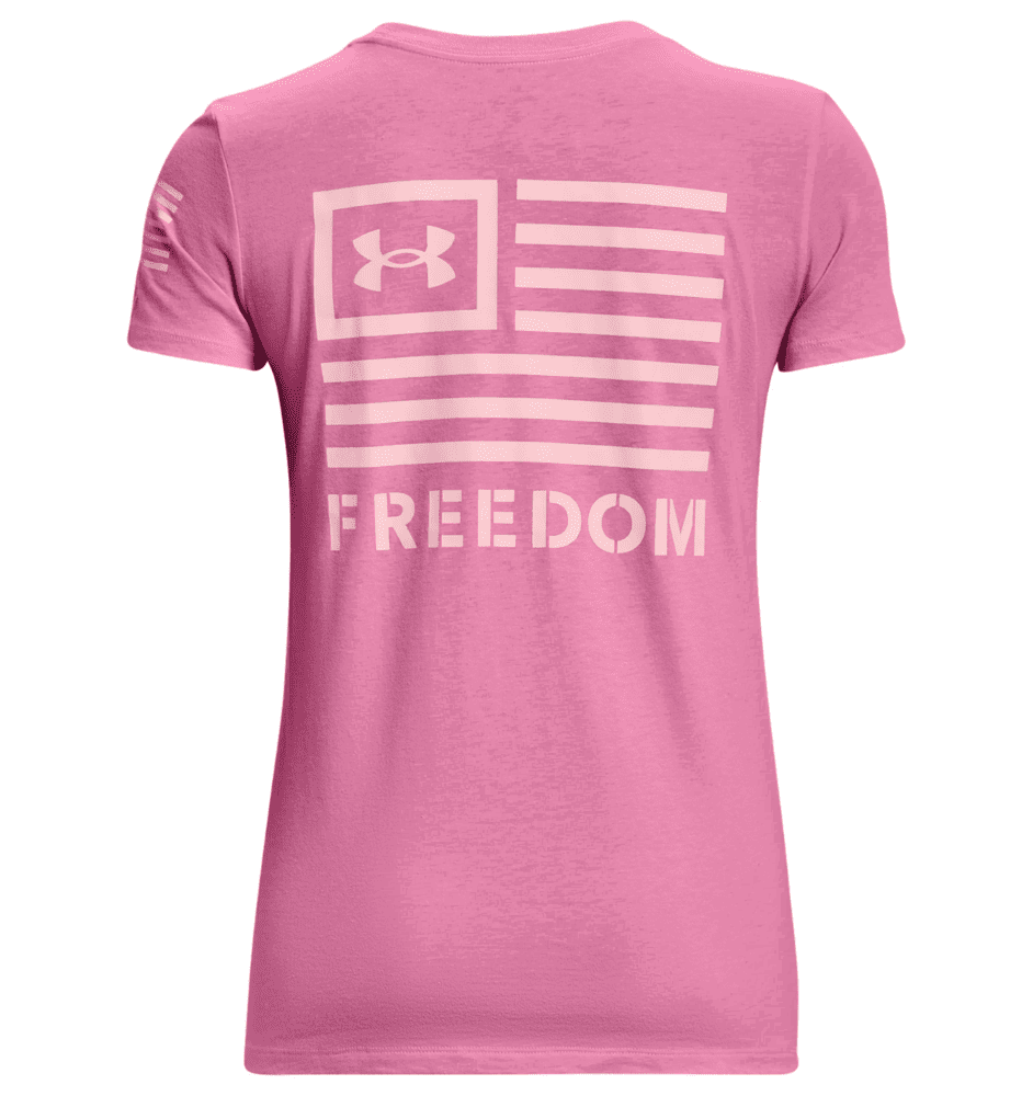 Under Armour Women's UA Freedom Banner T-Shirt - Flamingo, XS