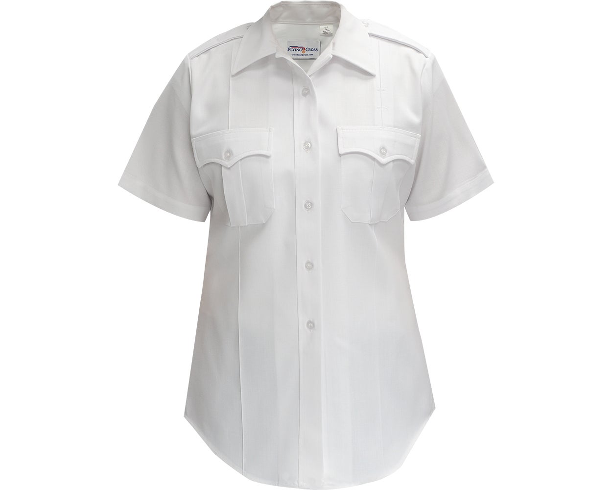 Flying Cross Command Women's 100% Polyester Short Sleeve Uniform Shirt 176R78 - White, 30