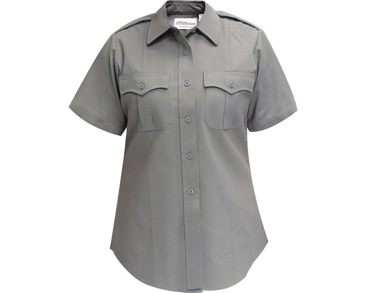 Flying Cross Command Women's 100% Polyester Short Sleeve Uniform Shirt 176R78 - Gray, 42