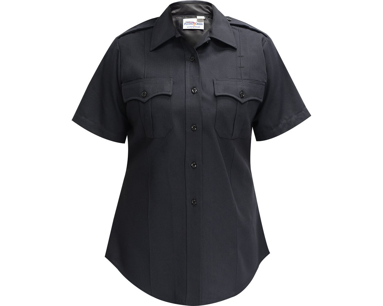 Flying Cross Command Women's 100% Polyester Short Sleeve Uniform Shirt 176R78 - Black, 38