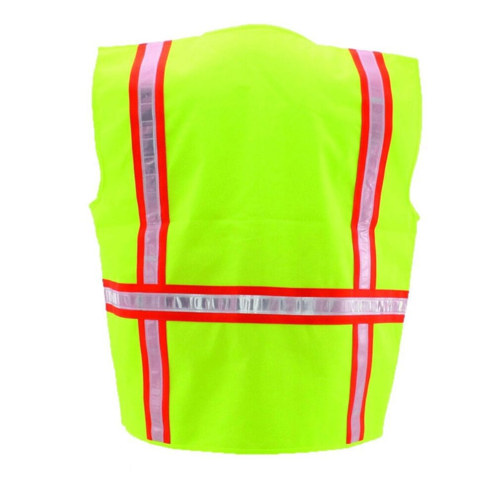 First Class Lime Green Safety Vest with Reflective Stripes - Traffic Vests