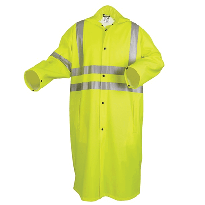 MCR Safety ANSI 107 Class 3 Hi-Vis Lime Waterproof Raincoat 518C - Newest Products