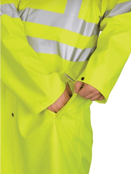 MCR Safety ANSI 107 Class 3 Hi-Vis Lime Waterproof Raincoat 518C - Newest Products