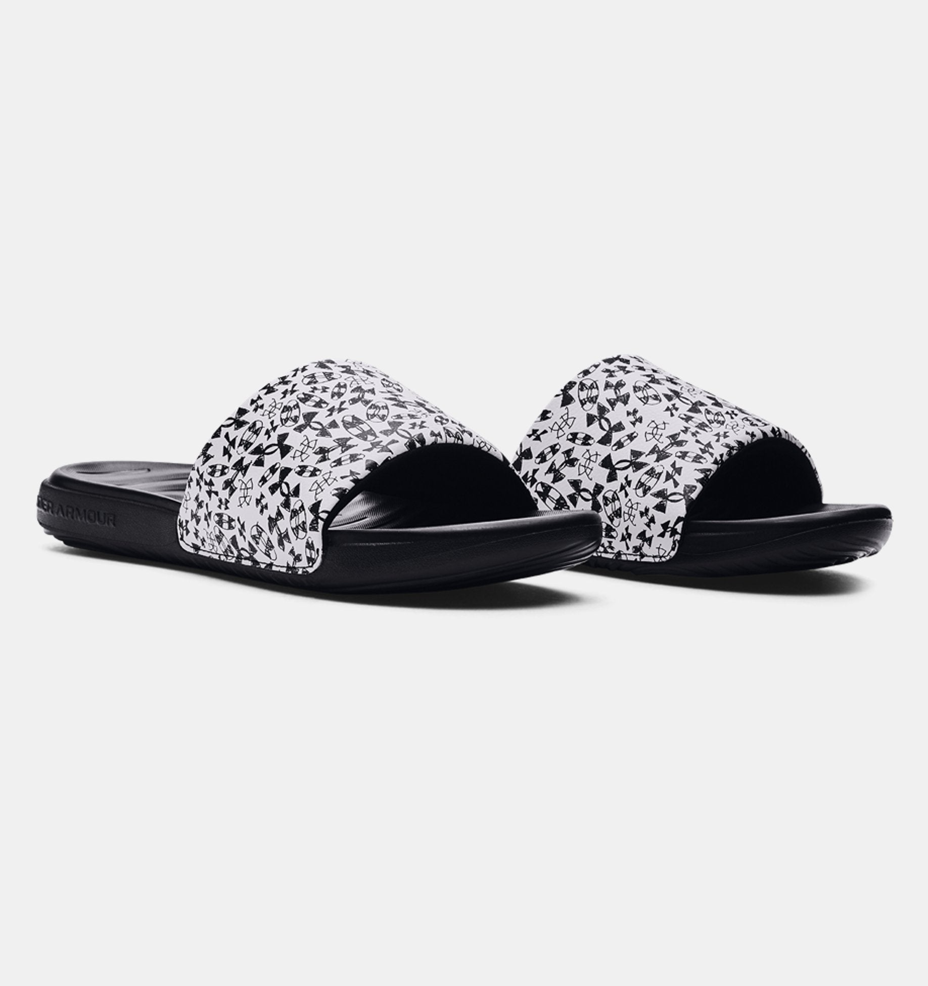 Under Armour UA Ansa Graphic Slides 3024434 - White/Black, 12