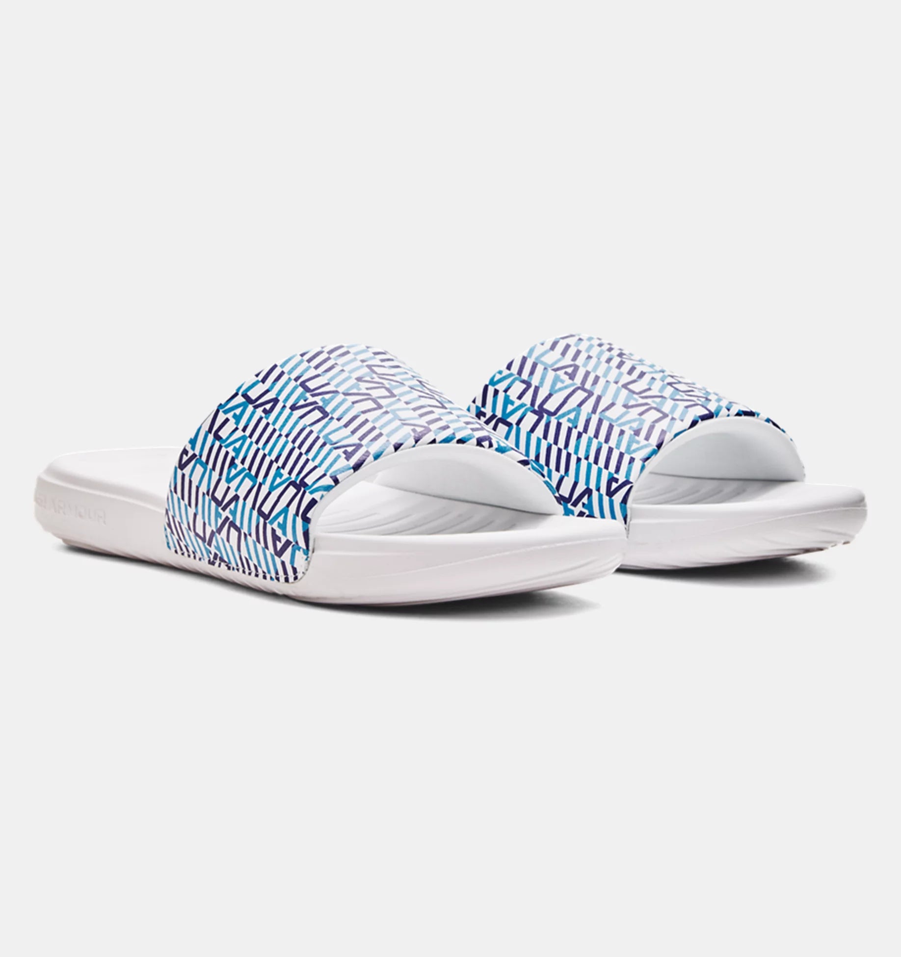 Under Armour UA Ansa Graphic Slides 3024434 - White/Blue, 12