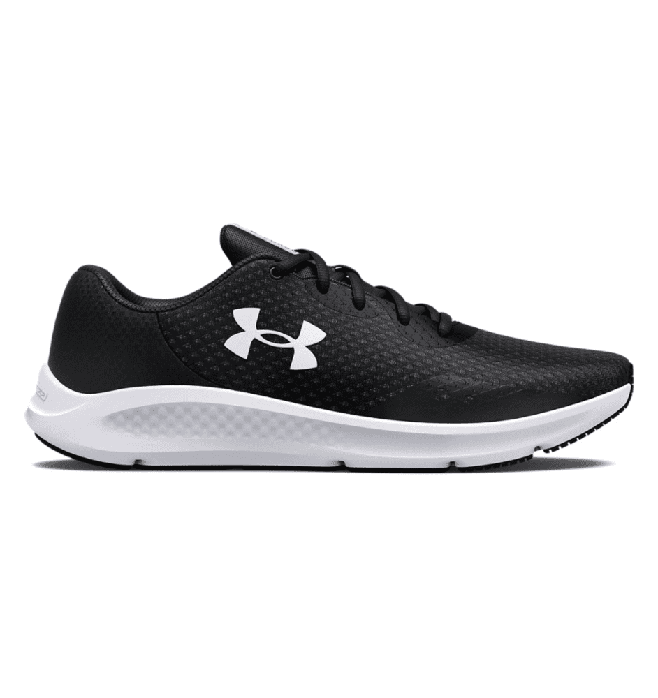 Under Armour Charged Pursuit 3 Running Shoes - Black/White, 10.5
