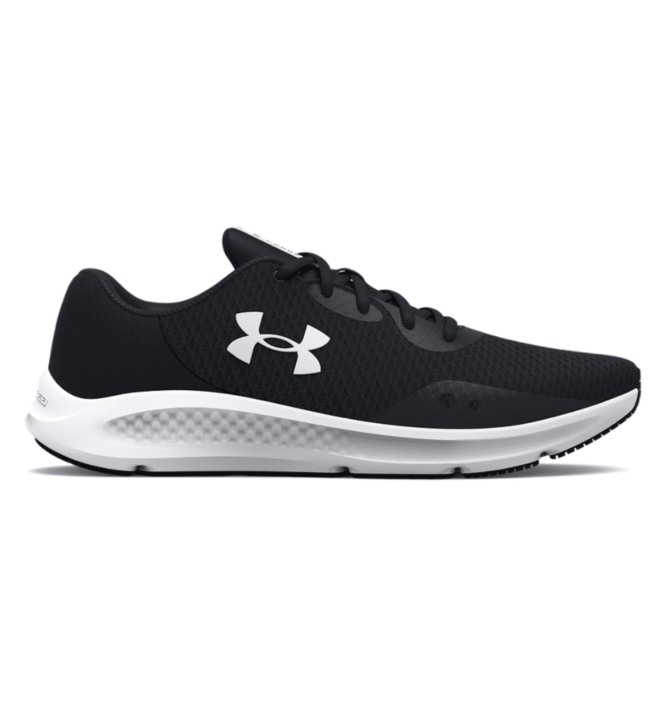 Under Armour Women's UA Charged Pursuit 3 Running Shoes - Black/White, 7.5