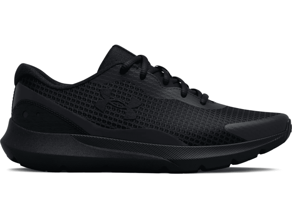 Under Armour Women's Surge 3 Running Shoes - Black/Black, 8.5