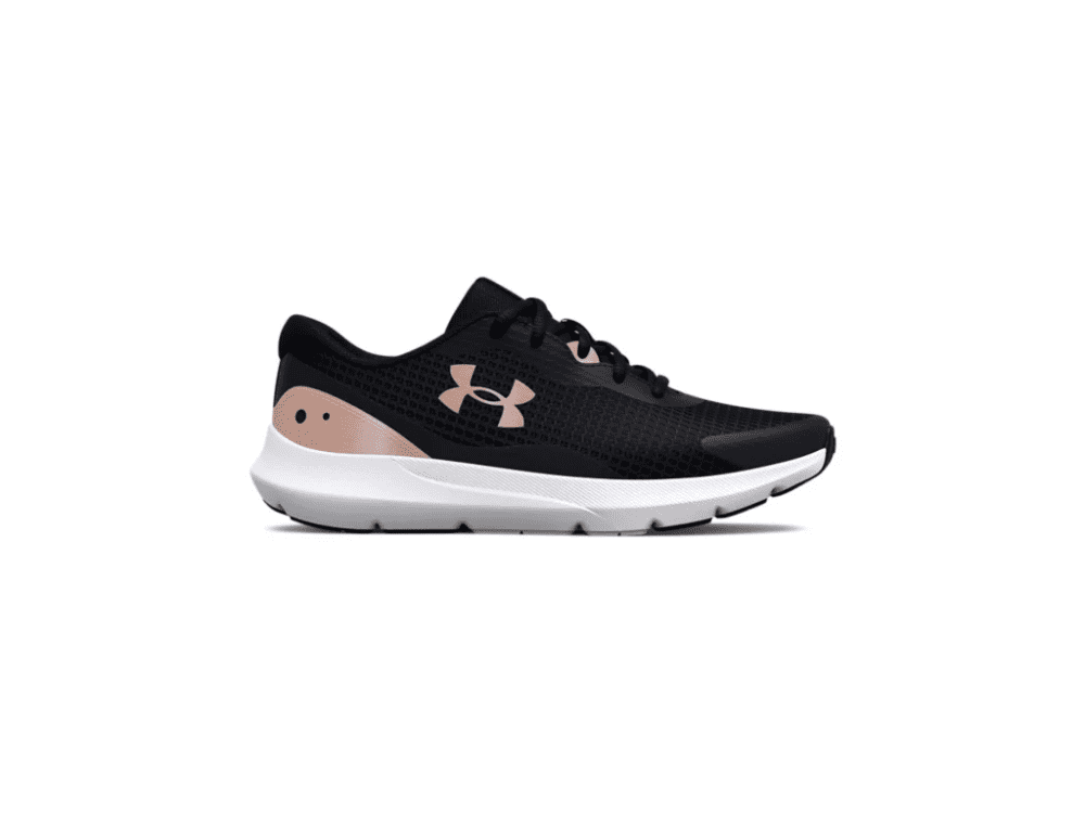Under Armour Women's Surge 3 Running Shoes - Black/Pink, 7.5