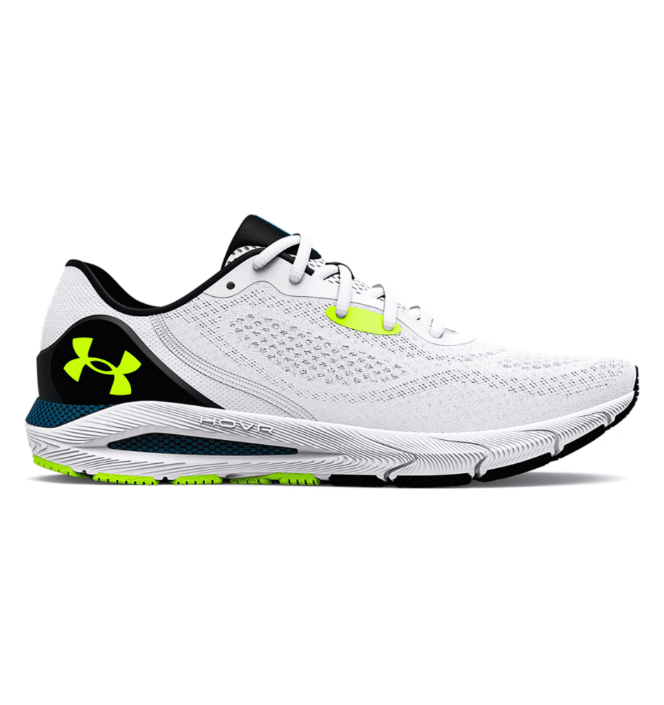 Under Armour HOVR Sonic 5 Running Shoes - White/Yellow, 11