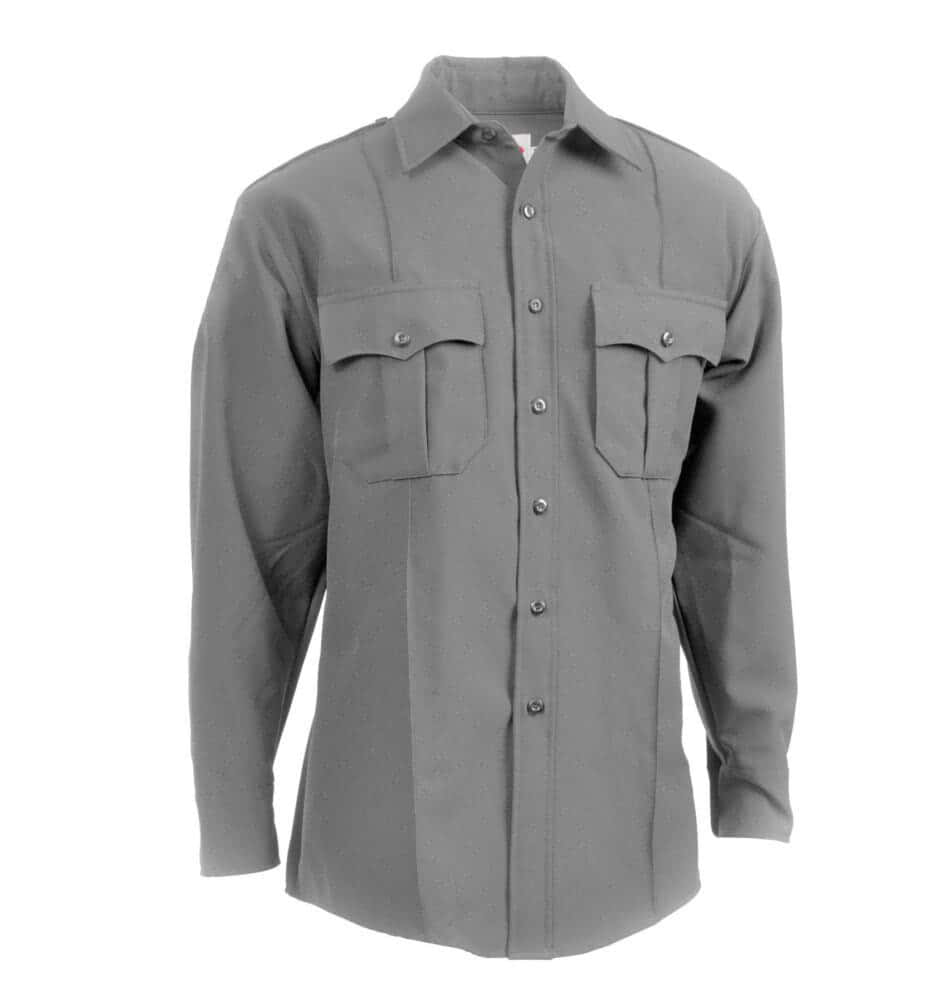 Elbeco TexTrop2 Long Sleeve Shirt - Gray, 14 x 33