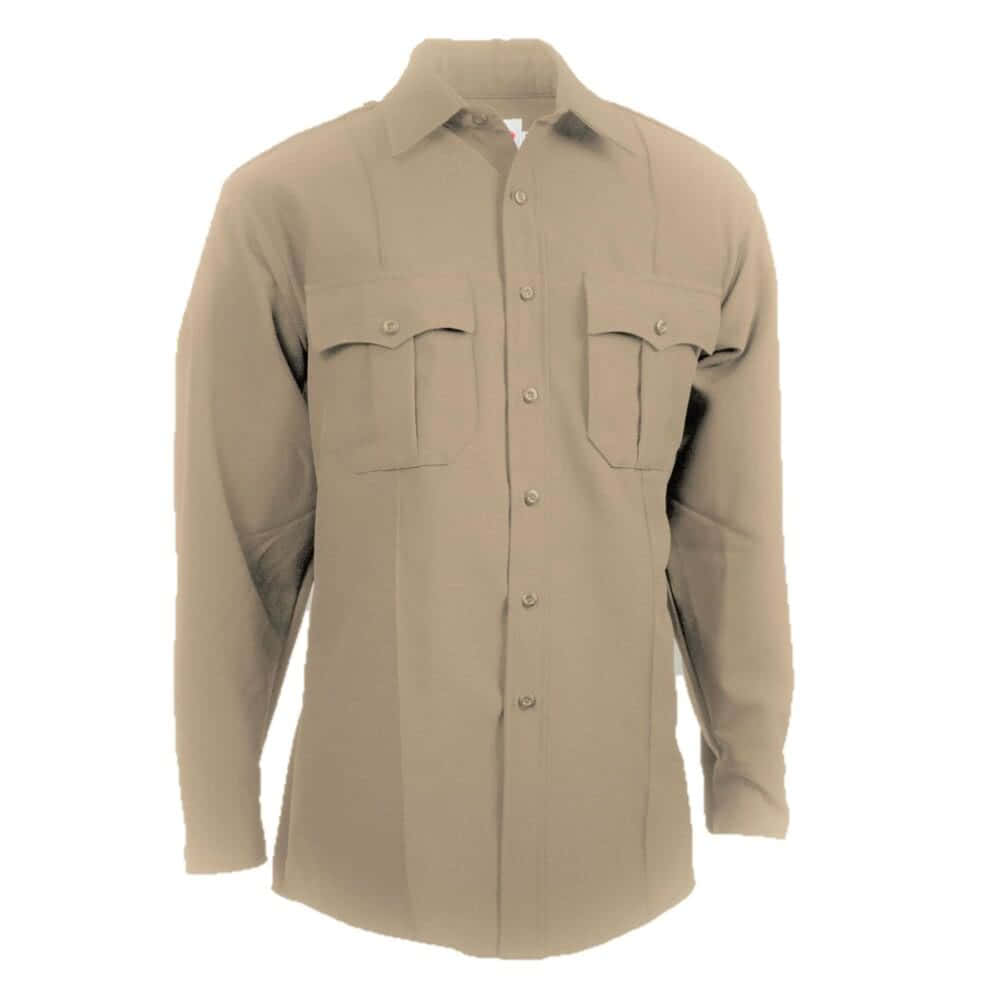 Elbeco TexTrop2 Long Sleeve Shirt - Silver Tan, 14 x 33